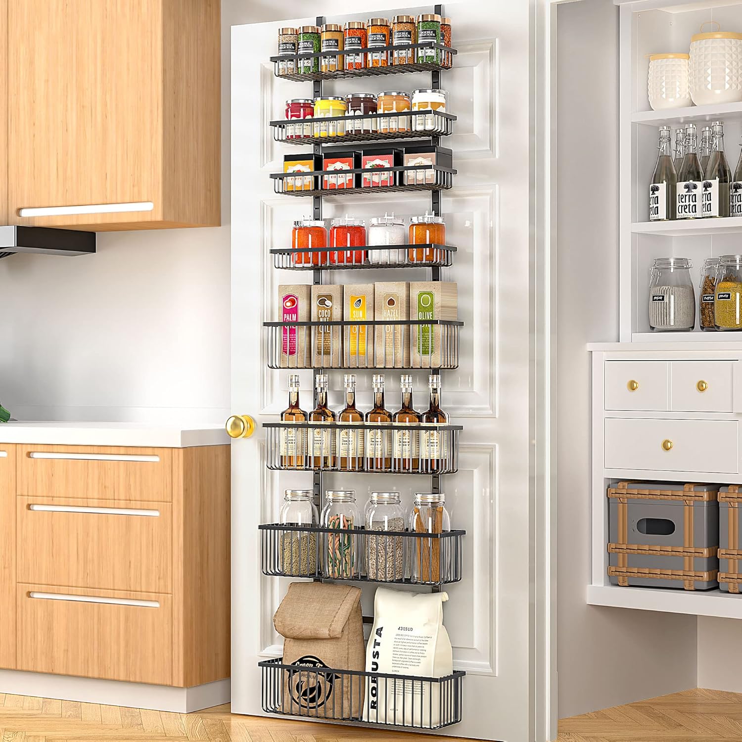 Moforoco Over The Door Pantry Organizer for Kitchen Storage