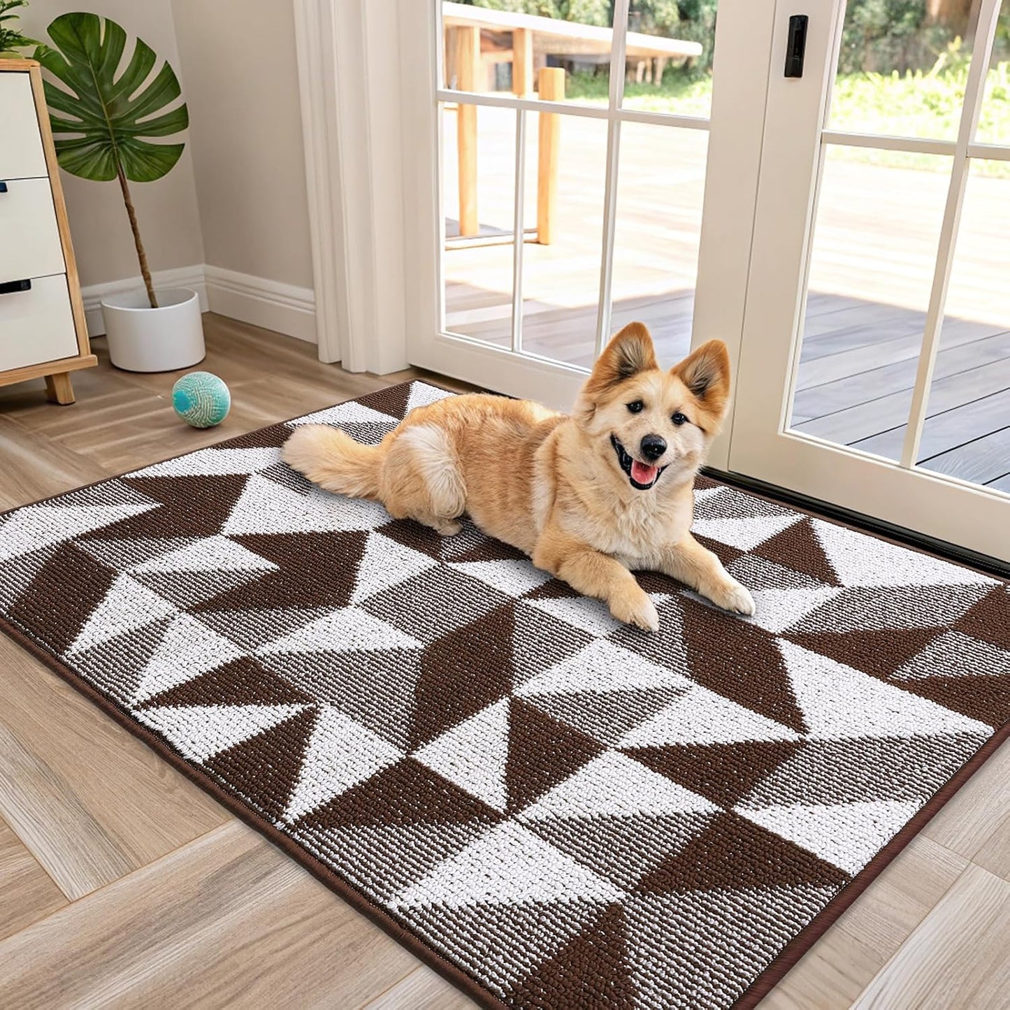 OLANLY Large Door Mat Indoor Entrance Washable 48x32