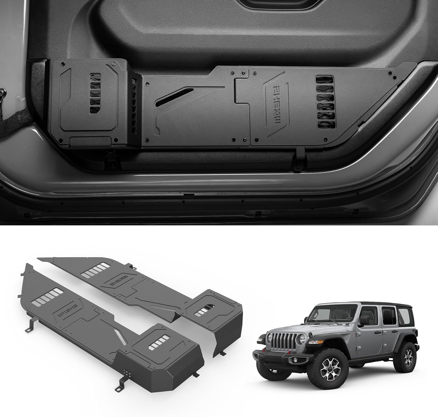 Metal Front Door Pocket Storage Box for 2018-2025 Jeep Wrangler