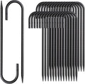 Rebar Stakes 12 in J Hook Ground Stakes 30 Pack - Heavy Duty Anchors