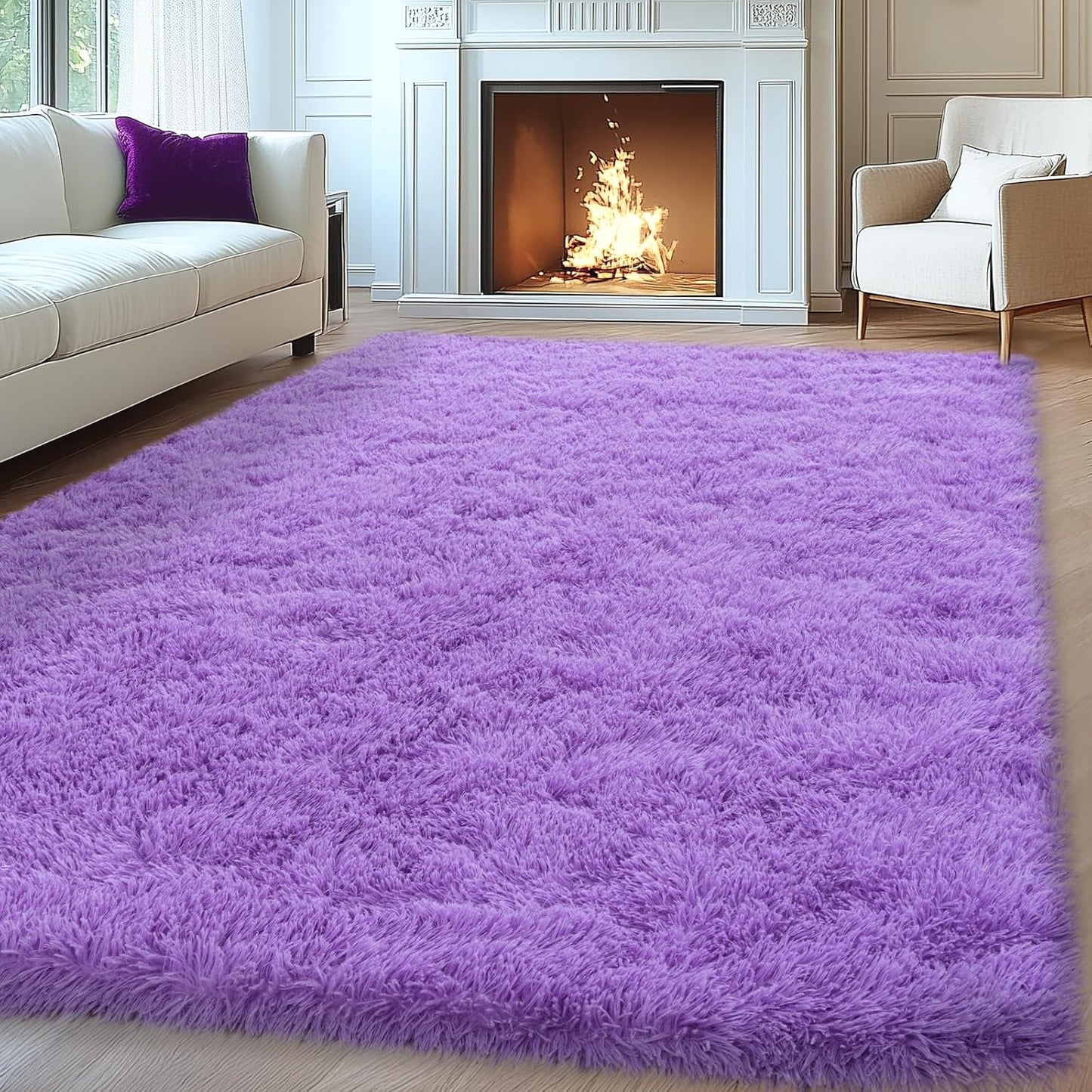 8x10 Area Rugs for Living Room, Soft Carpet Shag Kids Room Rug