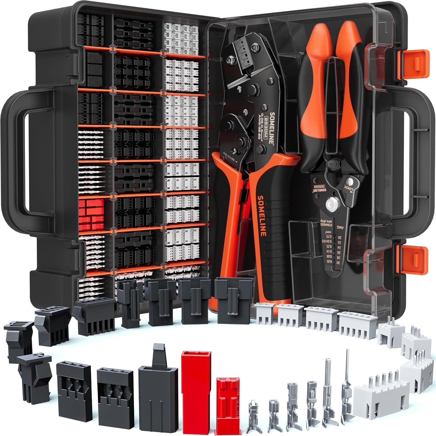 Professional Crimp Tool Connector Kit for JST and Du Pont Types