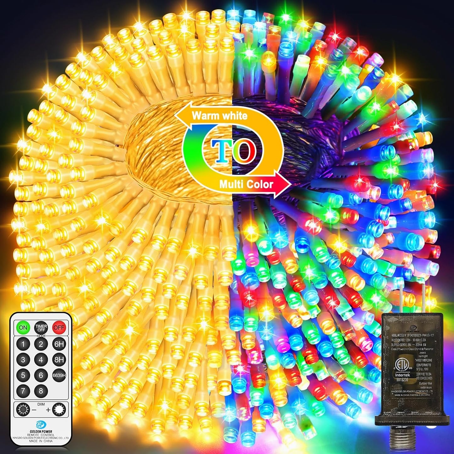 328 FT LED Christmas Lights Outdoor Fairy Lights for Decor