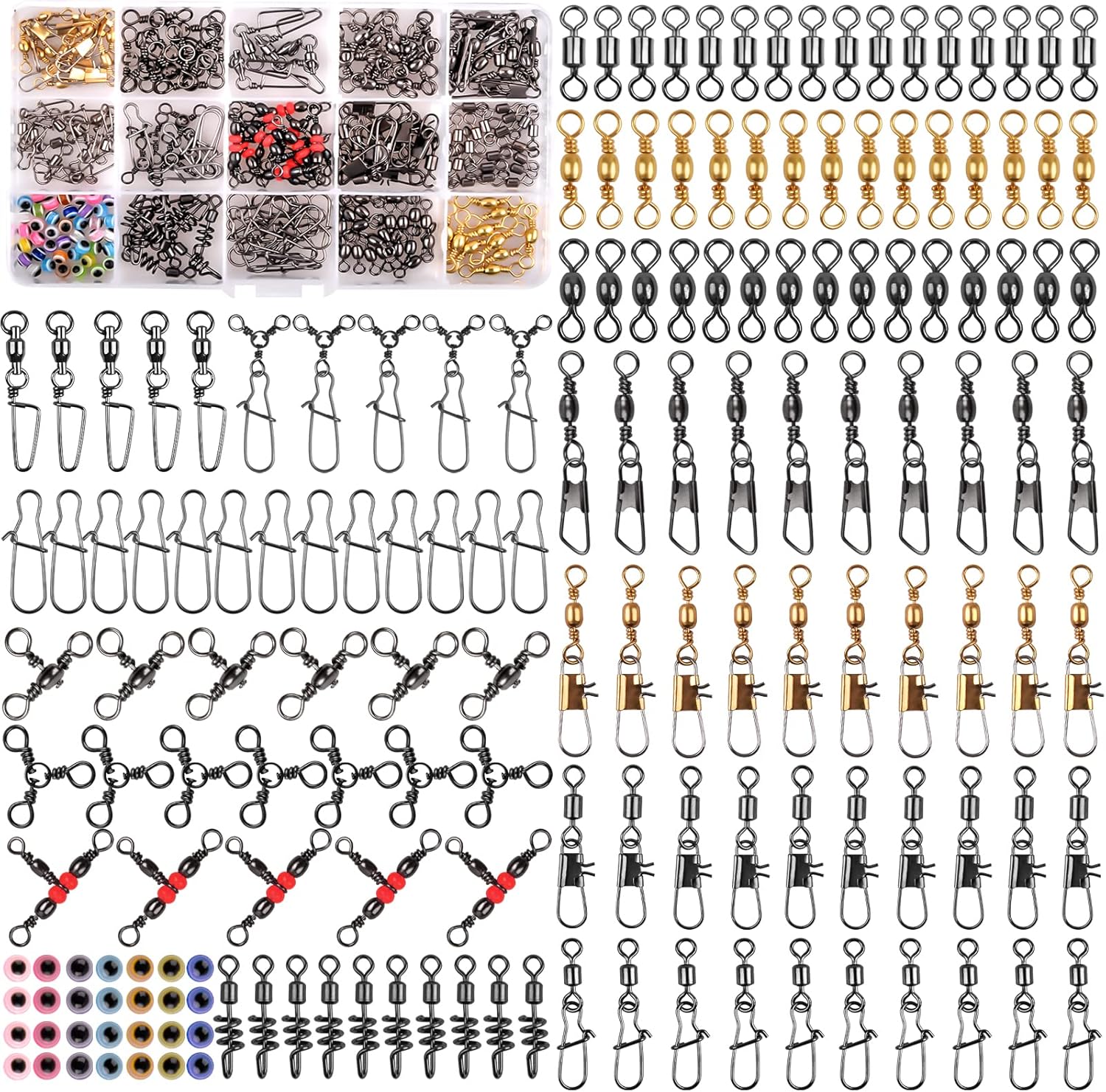 JSHANMEI Fishing Swivels Kit - Ultimate Tackle Variety!
