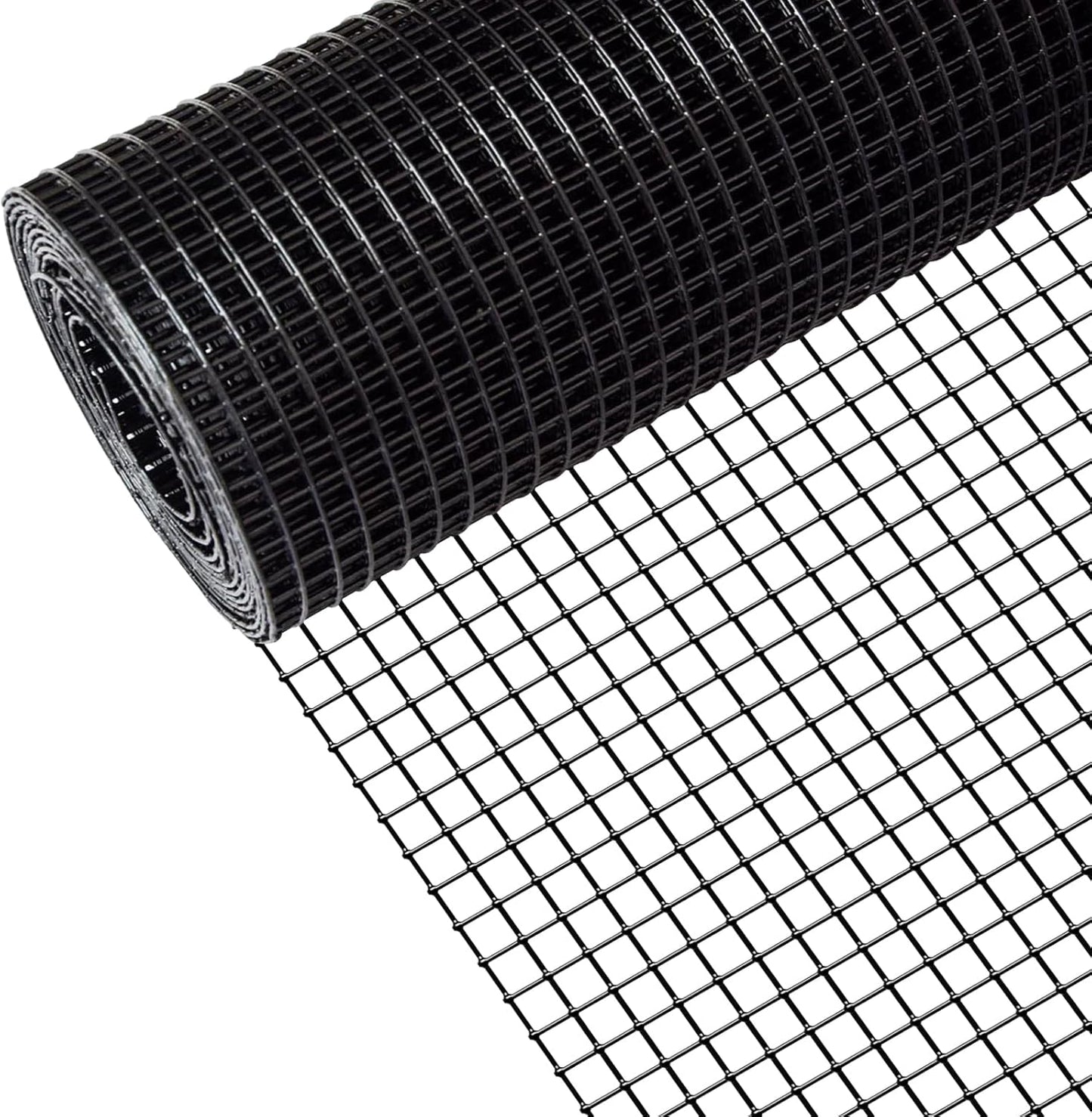 48in x 50ft Black Vinyl Coated Chicken Wire for Garden Use