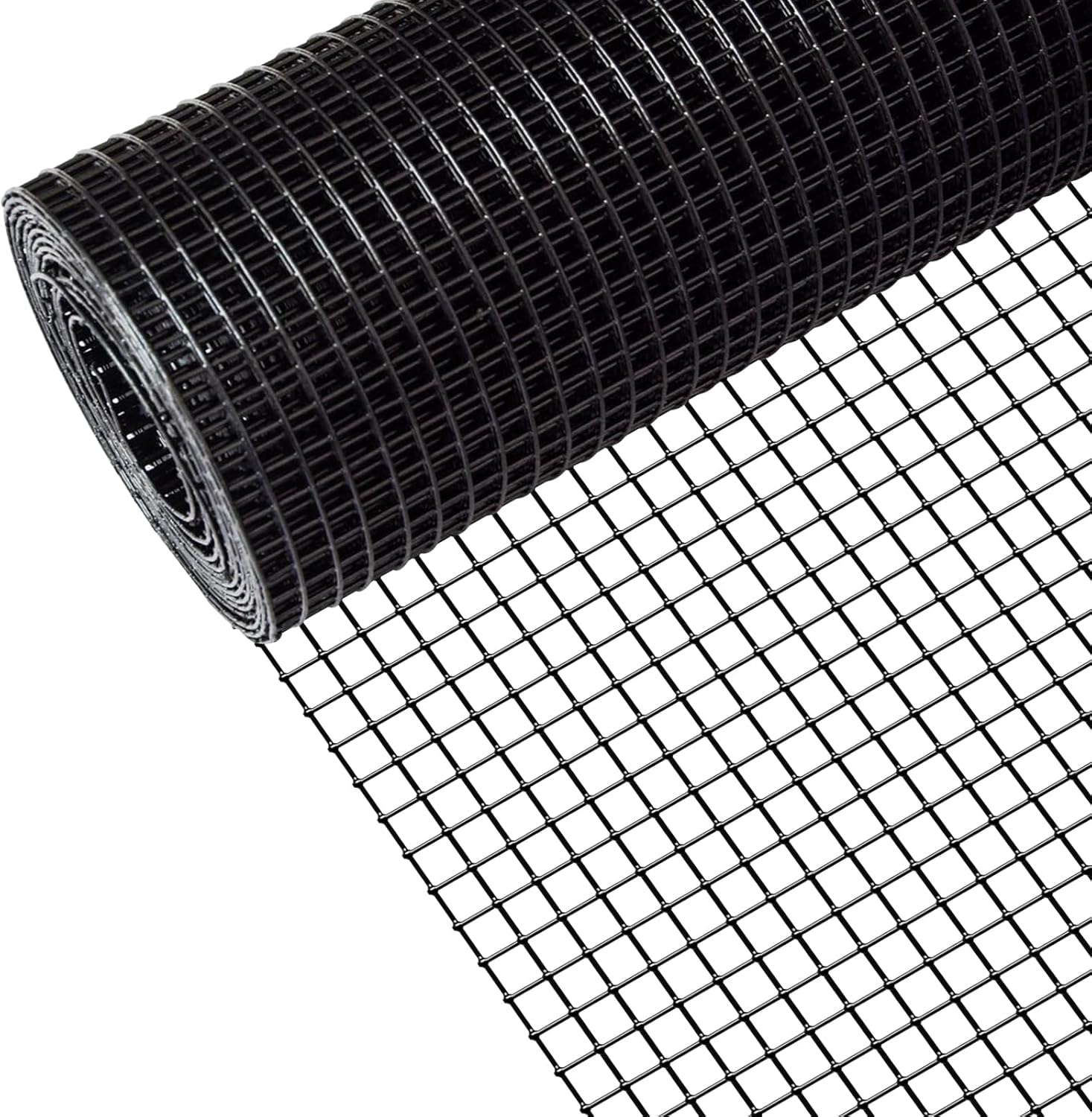 48in x 50ft Black Vinyl Coated Chicken Wire for Garden Use