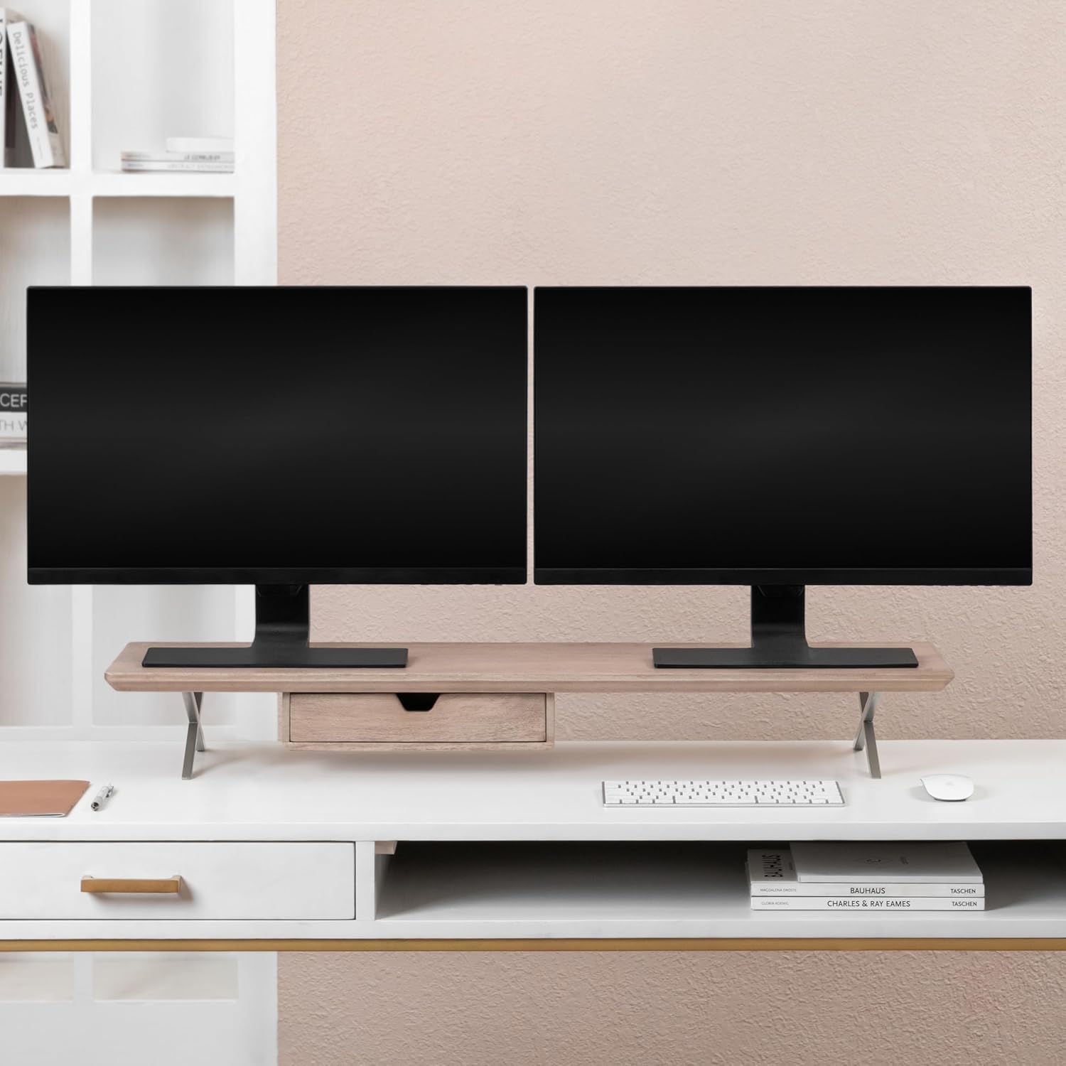 Ergonomic Monitor Stand for Desk - Space-Saving Riser Solution