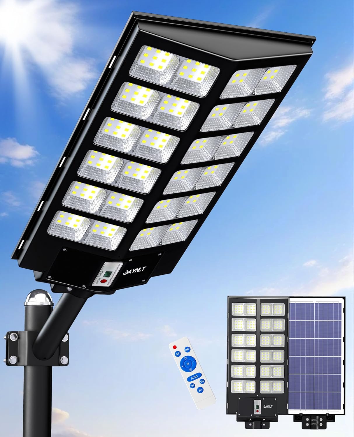 JAYNLT Y-9800W Solar Street Lights for Outdoor Security Use