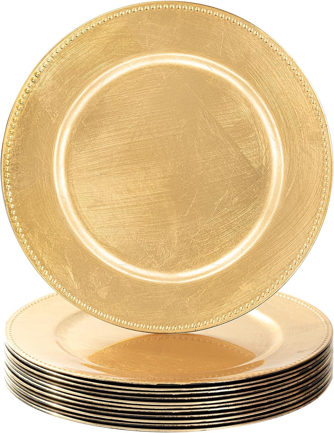 Gold Charger Plates Set of 12 for Elegant Table Settings