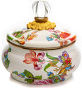 MACKENZIE-CHILDS Enamel Squashed Pot, 20 oz - Charming Floral Canister