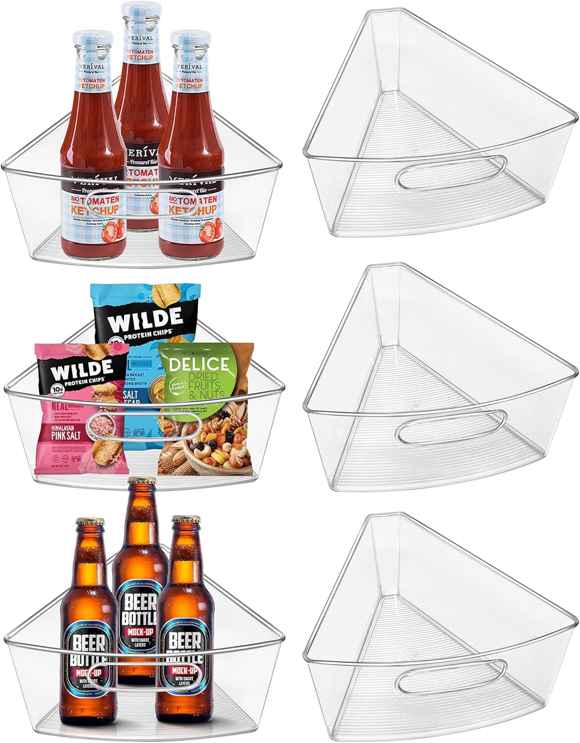 Lazy Susan Organizer Bins for 26-27 Inch Corner Cabinets