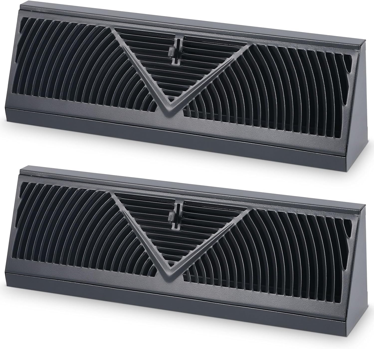 2 Pack Baseboard Register Vent Covers for Home Air Flow Control