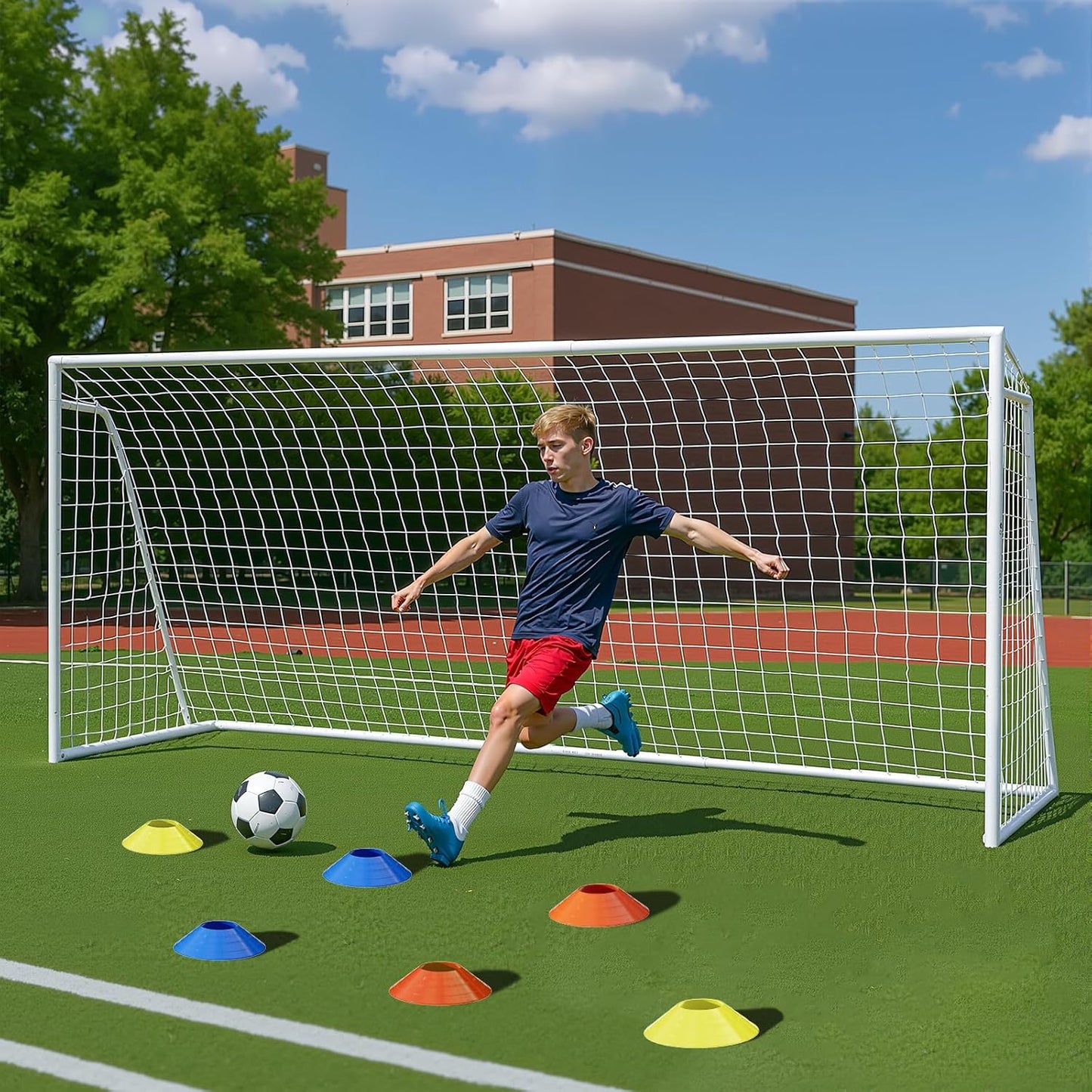 NAIZEA Soccer Goal for Backyard - Durable Metal Goals in Sizes
