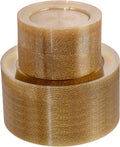 WDF 200PCS Gold Glitter Plastic Plates - Heavy Duty Disposable Set for Parties/Wedding