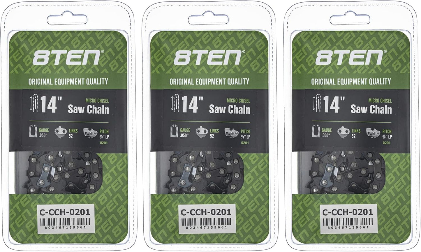 8TEN Micro Chisel Chainsaw Chain 14 Inch for Husqvarna and Echo