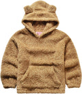 Girls Sherpa Pullover Hoodie Kids Fleece Cat Hoodie - Cozy Warm Layer