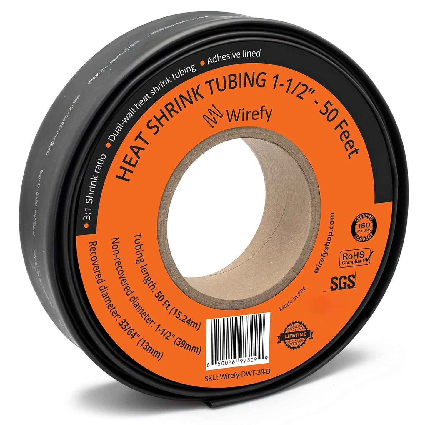 Wirefy 1-1/2 Heat Shrink Tubing - Large Diameter Adhesive Lined
