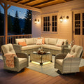 HOOOWOOO Outdoor Sectional Patio Furniture Set for Comfort