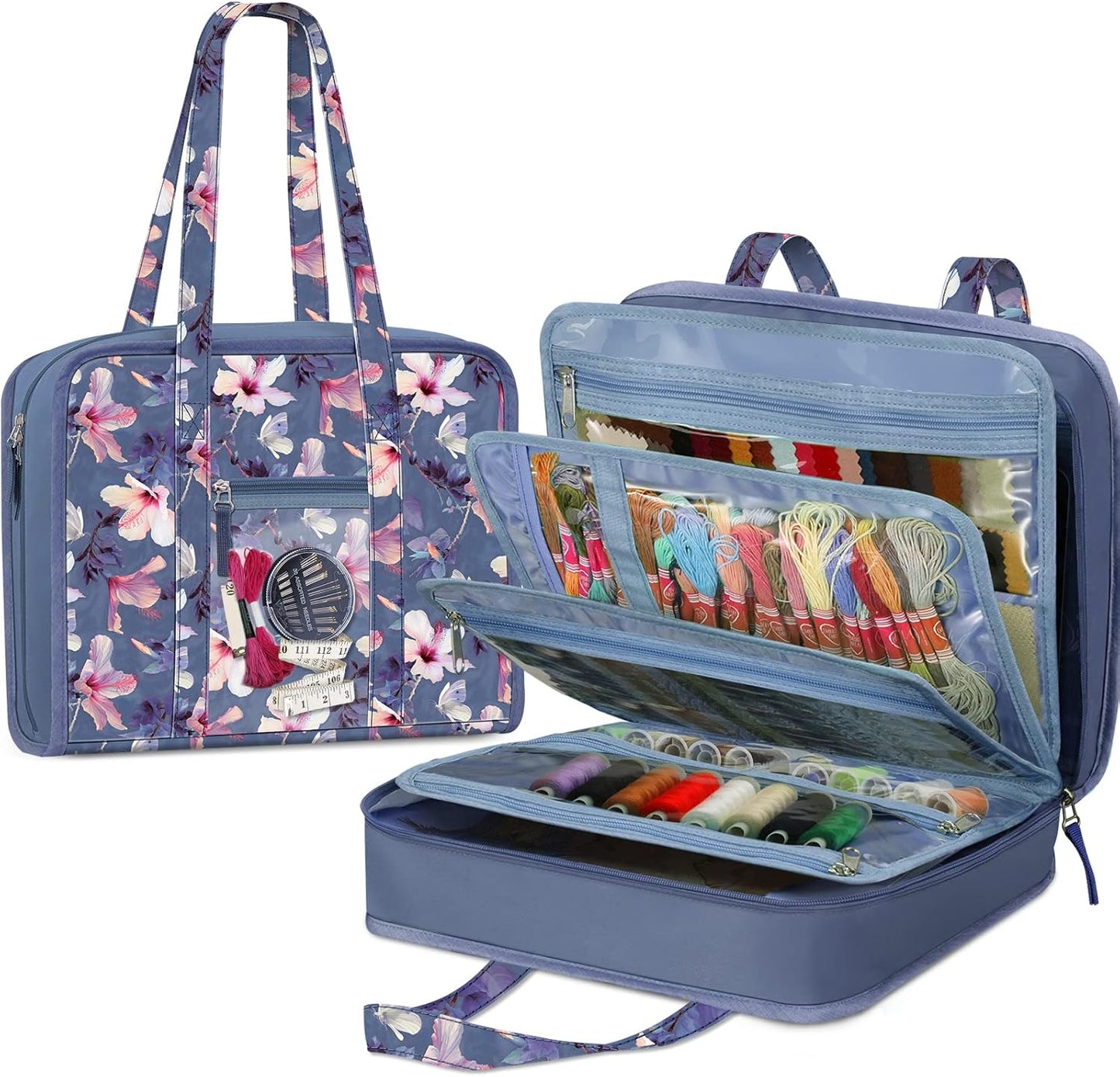 Large Capacity Sewing and Craft Supplies Storage Tote for Travel