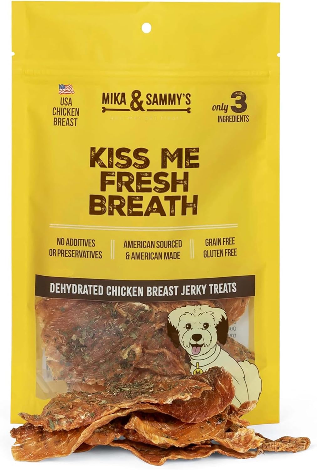 Mika & Sammy's Gourmet Chicken Jerky Treats for Fresh Breath