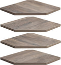 Corner Shelf Wall Mount Set of 4 - Rustic Grey Corner Organizers