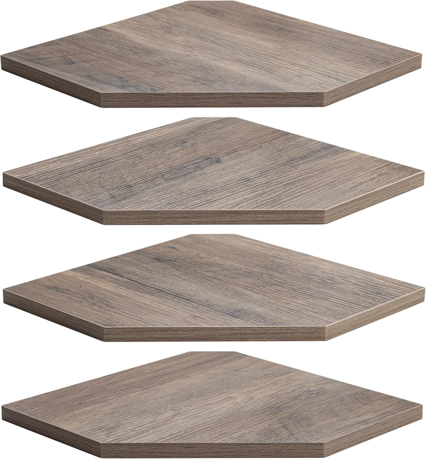 Corner Shelf Wall Mount Set of 4 Rustic Floating Shelves