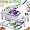 Stainless steel Vegetable Chopper with 8 Blades - Heavy Duty Kitchen