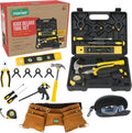 SparkJump Deluxe Kids Tool Set - Real Leather Belt & Tool Box