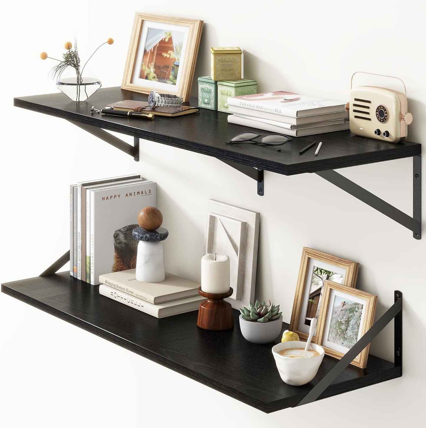 36 Inch Deep Floating Shelves for Wall Storage and Display