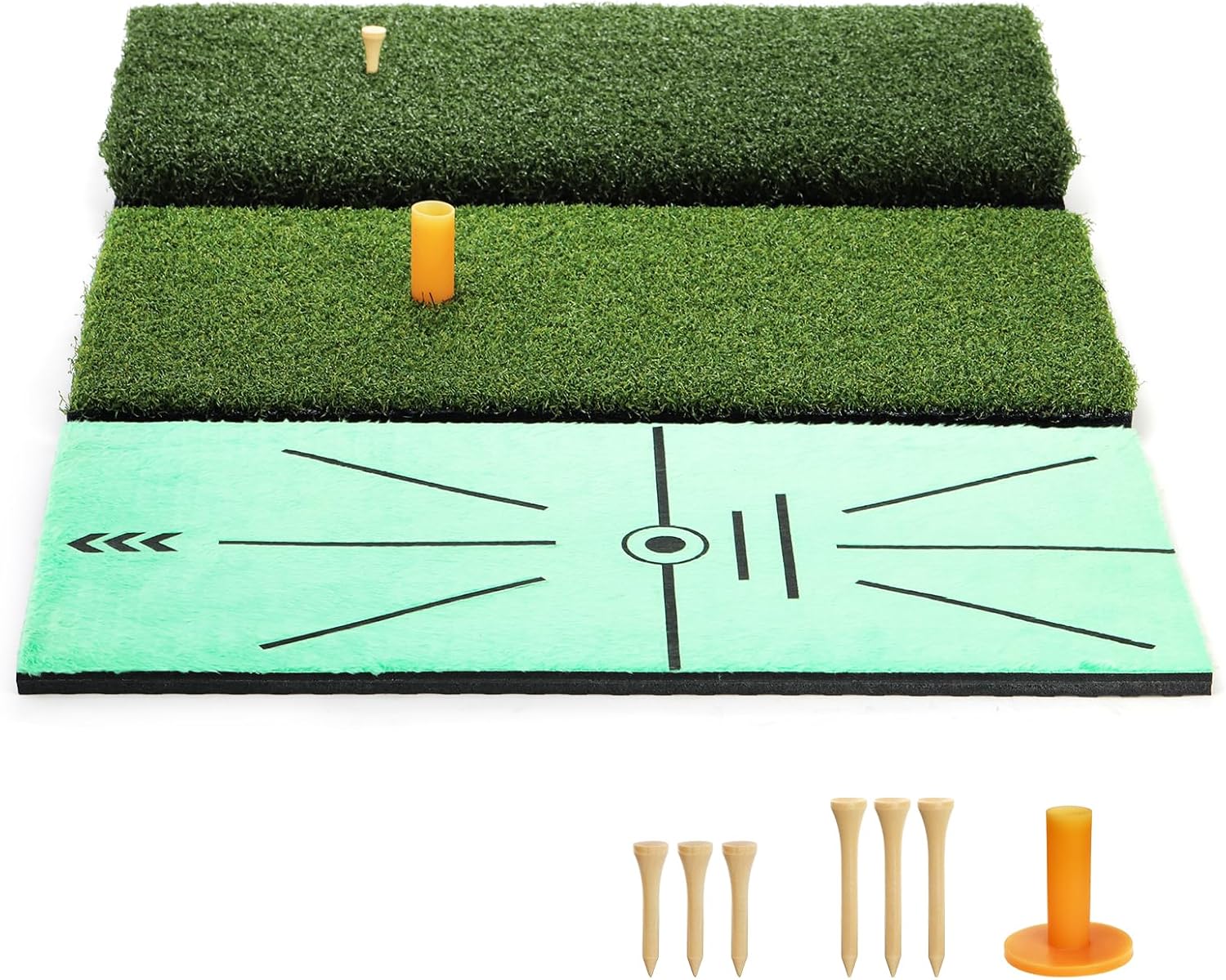 Jucoan Foldable 3-in-1 Golf Mat - Ultimate Golf Practice!