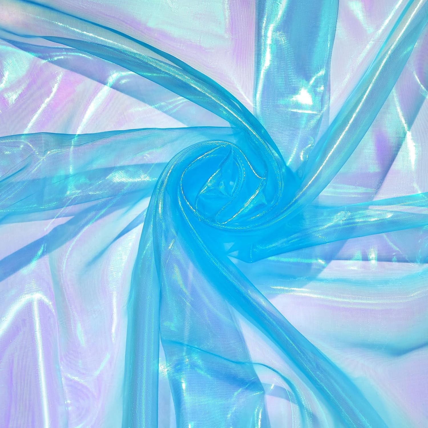 Iridescent Fabric Organza 22 Yard Holographic Gauze for DIY