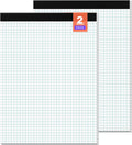 Graph Paper Grid Paper Pad 8.5 x 11 4x4 Quad Ruled - 2 Pack