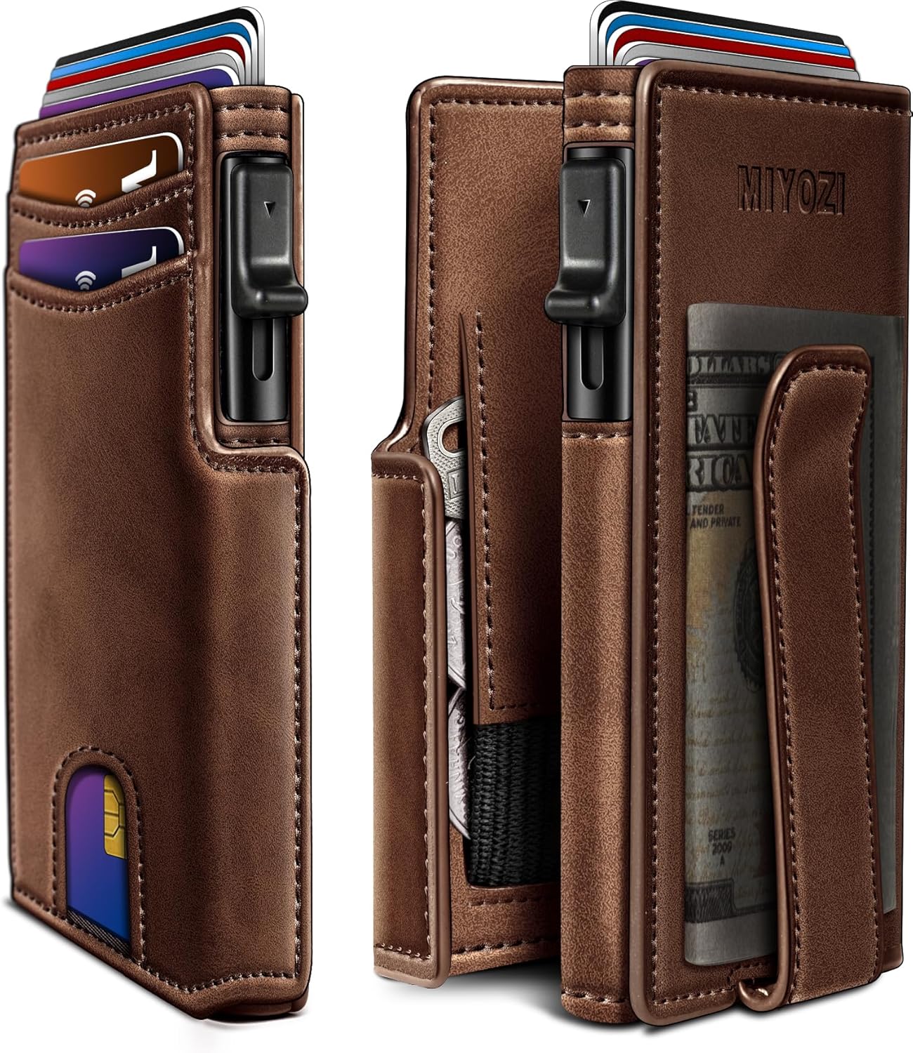Slim Smart Wallet for Men with Money Clip and RFID Blocking