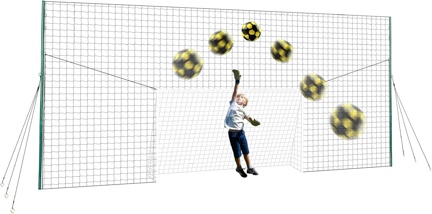 3-in-1 Soccer Training Rebounder & Goal Backstop Net System