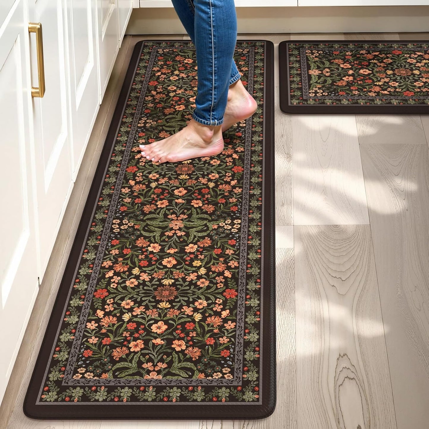 Collive Kitchen Mats 2PCS Cushioned Anti Fatigue Non Skid Rugs