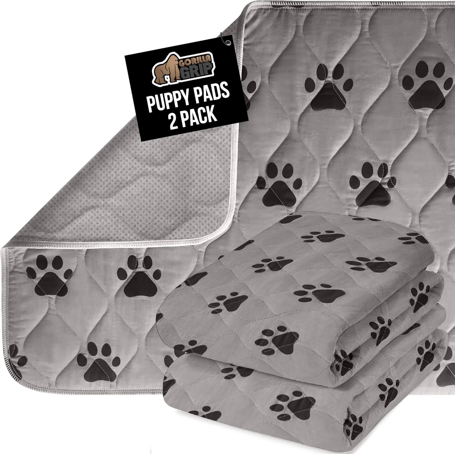 GORILLA GRIP Washable Puppy Pads for Training and Protection