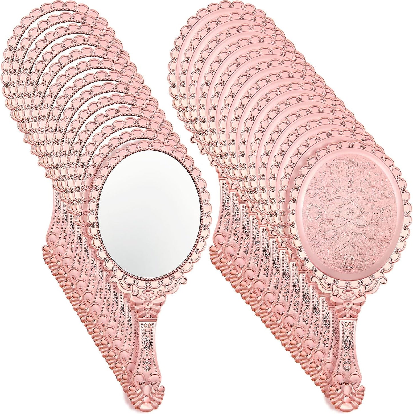 Vintage Handheld Mirror Set of 24 for Kids Princess Parties
