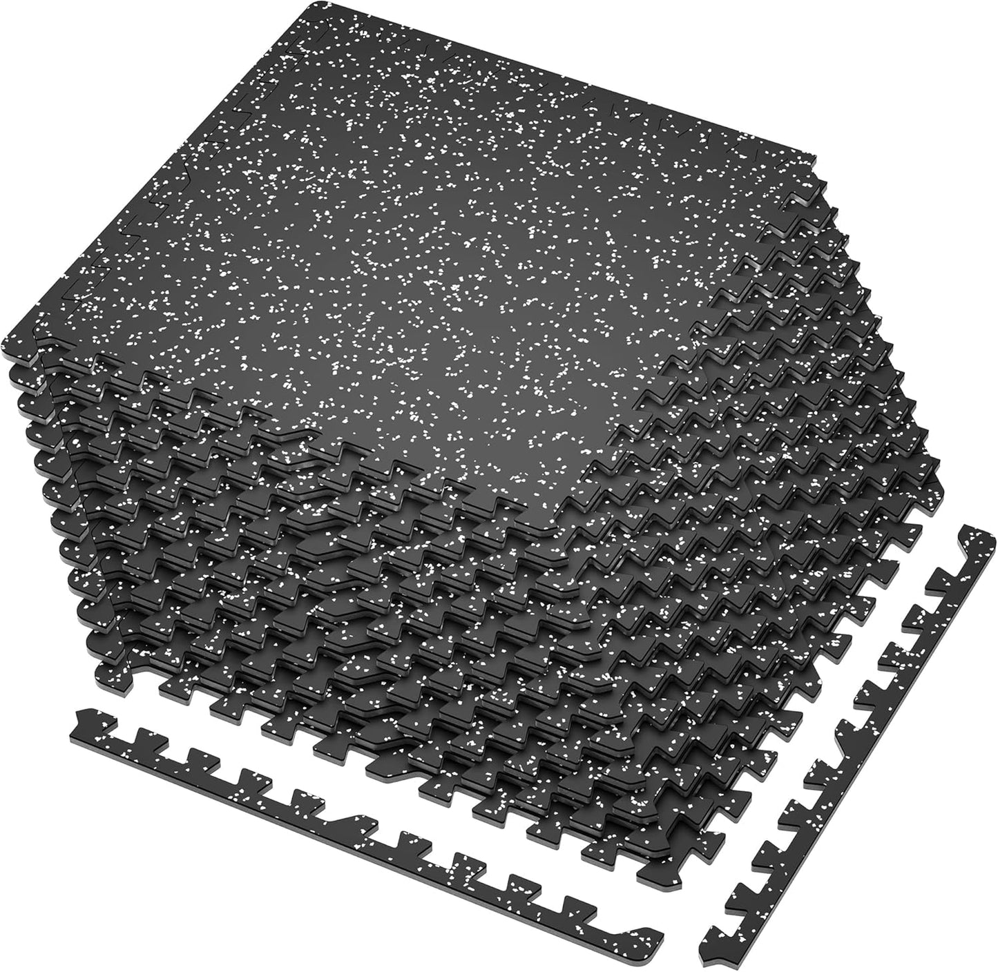 High Density EVA Foam Mats for Home Gym by SUPERJARE - 48 Sq Ft