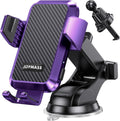 Wireless Car Charger Phone Holder 15W Auto Clamping Mount - Purple