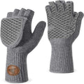 KastKing Bully Wooly Convertible Mittens - Warm Wool Fingerless Gloves