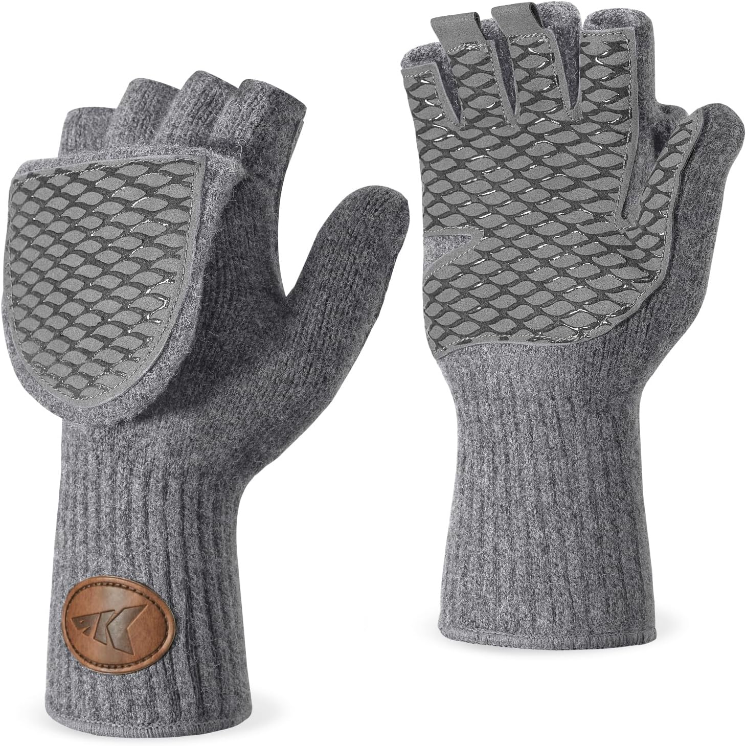 KastKing Bully Wooly Convertible Mittens for Cold Weather Comfort