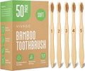 Bamboo Toothbrushes Bulk Soft Bristles 50 Pack - Eco Family Set