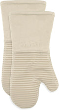 All-Clad Silicone Oven Mitts 2-Pack Almond - Heat Resistant to 500F