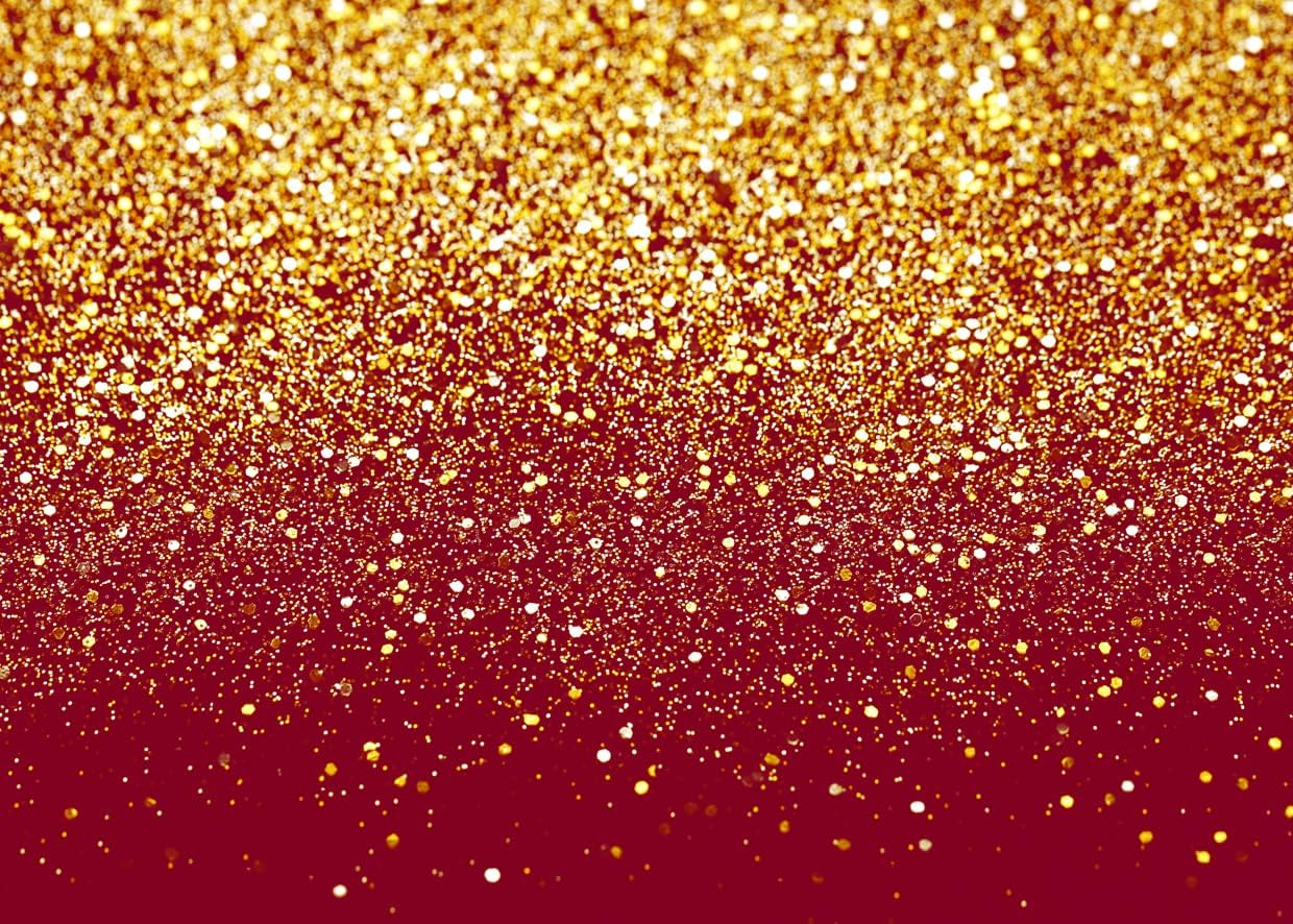 10x8ft Red Glitter Backdrop for Birthday and Wedding Events