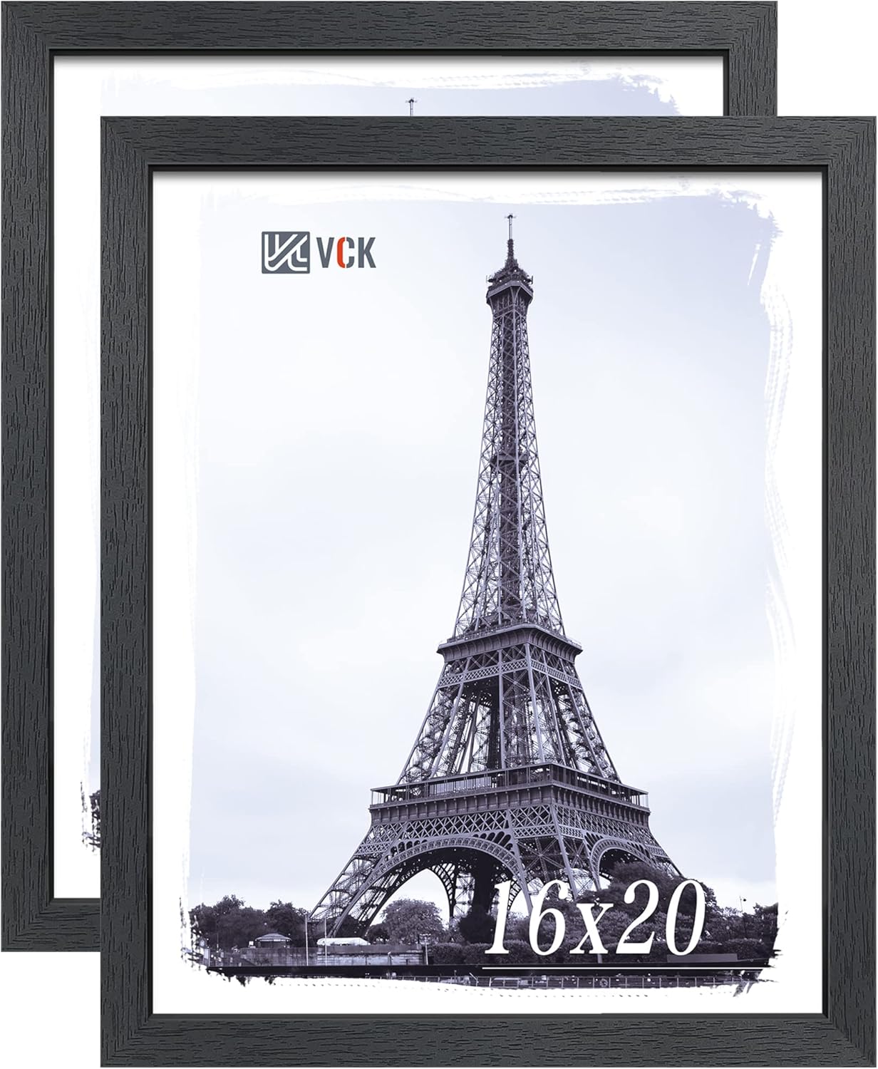 VCK 16x20 Poster Frame - Elegant Black Woodgrain Design