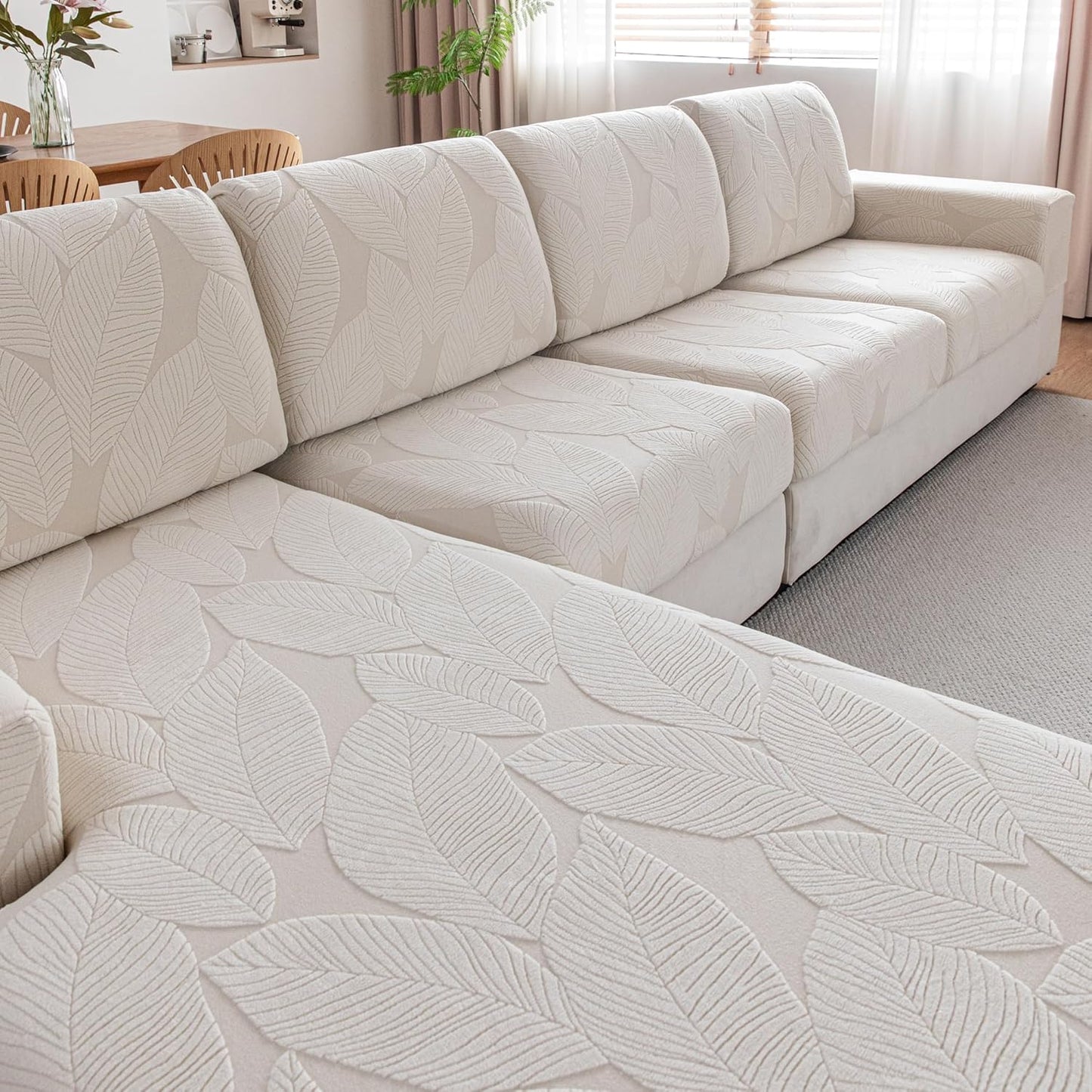 Couch Covers for Sectional Sofa, Soft Washable Slipcovers