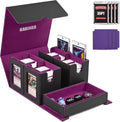 Kabinka Commander Deck Box Black Purple - Modular 400+ Card Case