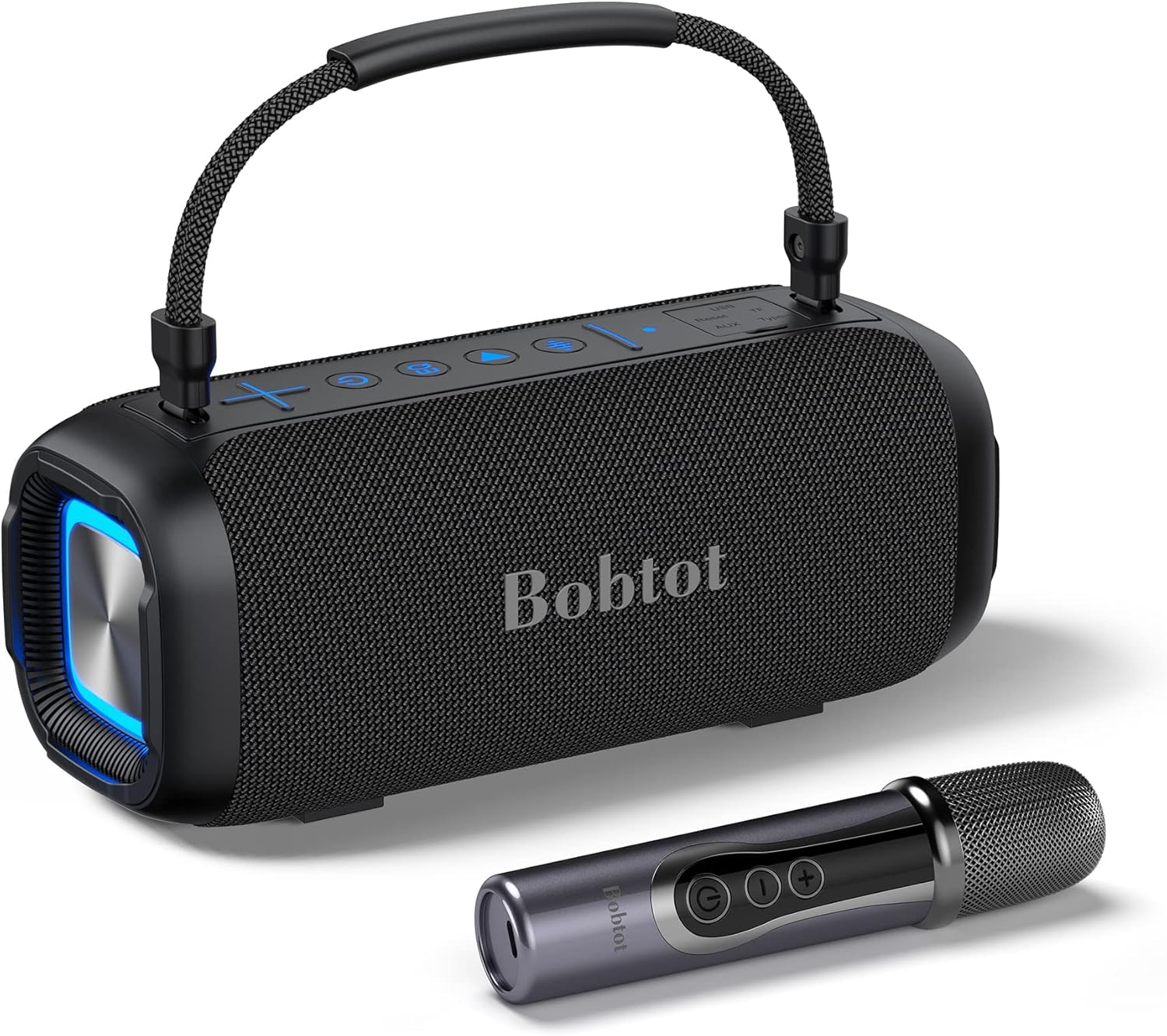 Bobtot Karaoke Speaker: Wireless Microphone, Deep Bass
