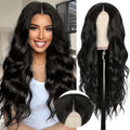 NAYOO Long Black Wavy Wig for Women - 26 Inch Style