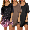 Ekouaer Nightgowns for Women 3 Pack Sleepshirt - Oversized V-Neck